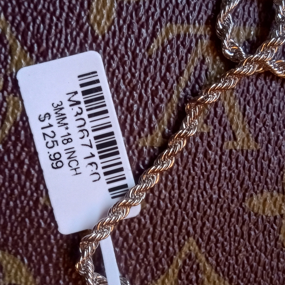 14k white GF twisted rope